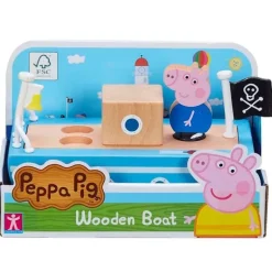 Peppa Gris - Båt i tre med figur