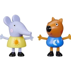 Peppa Gris Best Friends Figursett 7,5cm - Emily Elephant og Freddy Fox