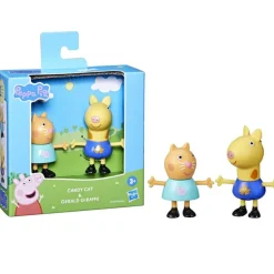 Peppa Gris Best Friends Figursett 7,5cm - Candy Cat og Gerald Giraffe