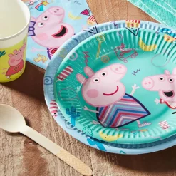 Peppa Gris Bursdagsbanner med flagg 2,3 meter