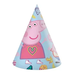 Peppa Gris Bursdagshatter 6 stk