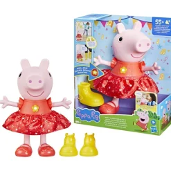 Peppa Gris Interaktiv Dukke m/ 55+ reaksjoner og lyder - Peppas Muddy Puddles Party
