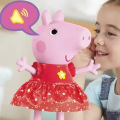 Peppa Gris Interaktiv Dukke m/ 55+ reaksjoner og lyder - Peppas Muddy Puddles Party