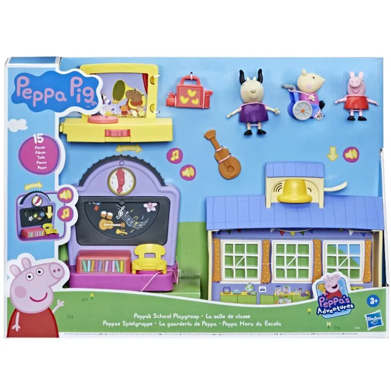 Peppa Gris Lekesett m/ lyd - Peppa's Skolelekeplass