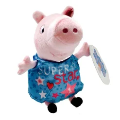 Peppa Gris Plysj 27 cm - Peppa Gris Med Blå kjole