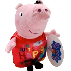 Peppa Gris Plysj 27 cm - Peppa Gris Med Rosa Kjole