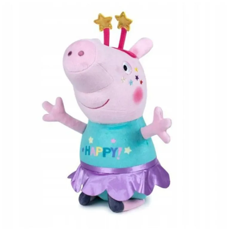 Peppa Gris Plysjbamse 45cm - Peppa 'Happy' Ballerina