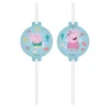 Peppa Gris Sugerør med dekor 4 stk