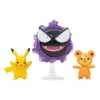 Pokémon Battle Figursett - Pikachu, Teddiursa, og Gastly