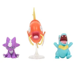 Pokémon Battle Figursett - Toxel, Totodile, og Magikarp
