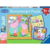 Ravenburger Puslespill 3x49 Brikker - Peppas' Familie og Venner
