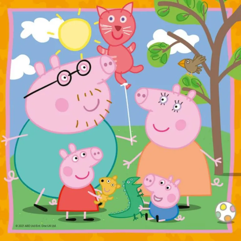 Ravenburger Puslespill 3x49 Brikker - Peppas' Familie og Venner