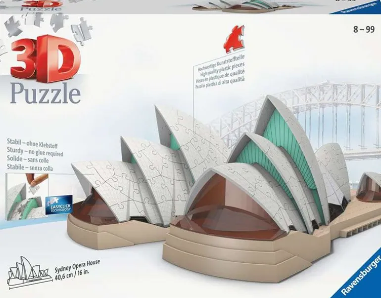 Ravensburger 3D puslespill 216 Brikker - Sydney Operahus