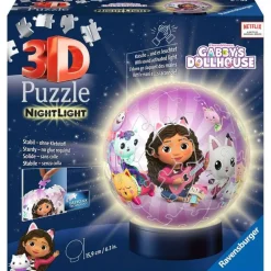 Ravensburger 3D Puslespill 74 Brikker - Gabby's Dollhouse Nattlys