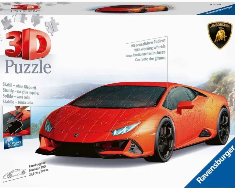 Ravensburger 3D Puslespill 108 Brikker - Lamborghini Huracan Evo
