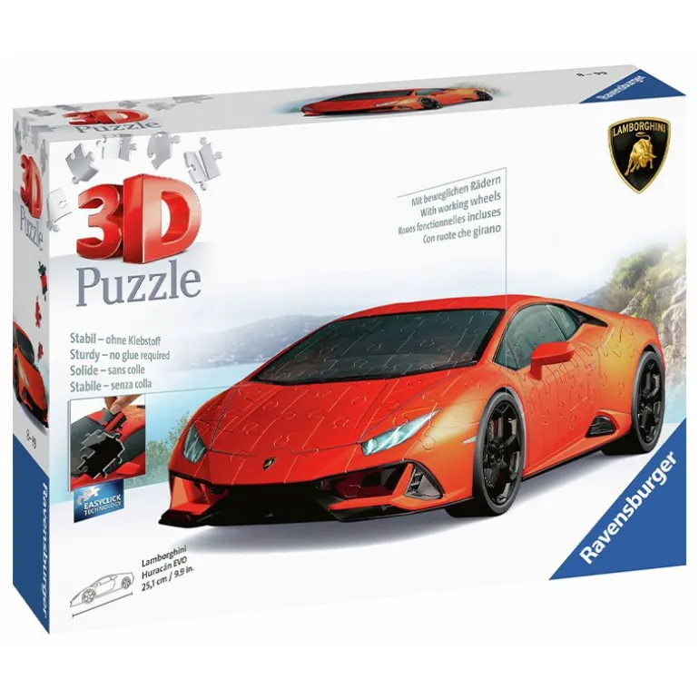 Ravensburger 3D Puslespill 108 Brikker - Lamborghini Huracan Evo