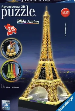 Ravensburger 3D Puslespill 216 Brikker - Eiffeltårnet Nattversjon