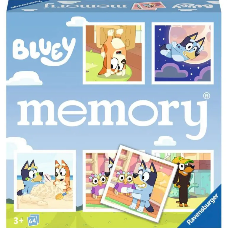 Ravensburger Memo Spill 64 Kort - Bluey