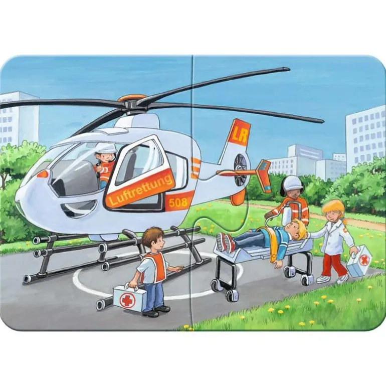 Ravensburger Mitt Første Puslespill 2/4/6/8 Brikker - Utrykningskjøretøy