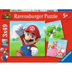 Ravensburger Puslepill 3x49 Brikker - Super Mario