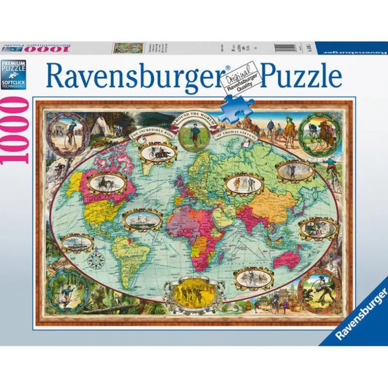 Ravensburger Puslespill 1000 Brikker - Sykkeltur Verden Rundt