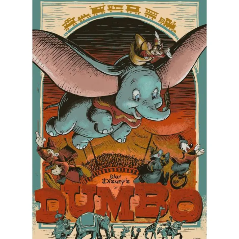 Ravensburger Puslespill 300 Brikker - Disney 100 år Dumbo