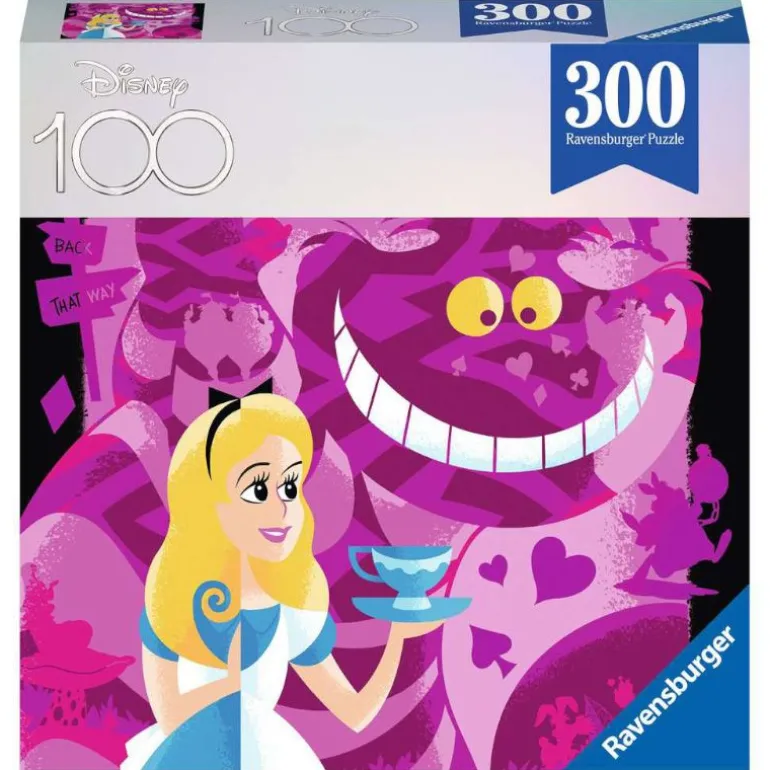 Ravensburger Puslespill 300 Brikker - Disney 100 år Alice i Eventyrland