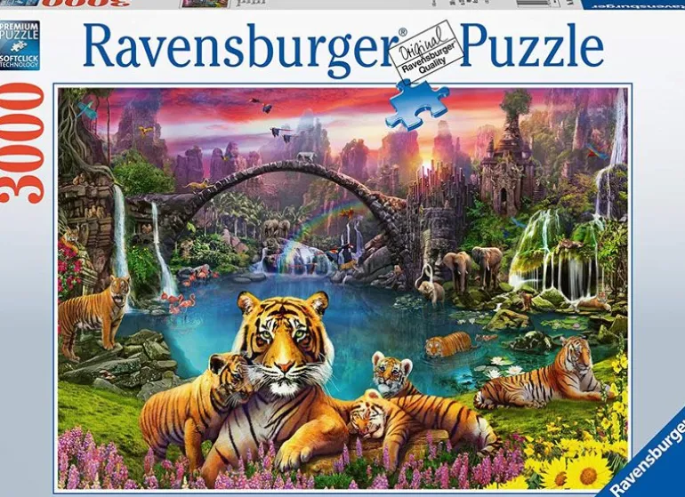 Ravensburger Puslespill 3000 Brikker - Tigrer i Paradis Lagune