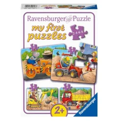 Ravensburger Puslespill 2/4/6/8 Brikker - Dyr på byggeplassen