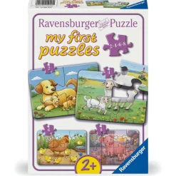 Ravensburger Puslespill 2/4/6/8 Brikker - Små bondegårdsdyr