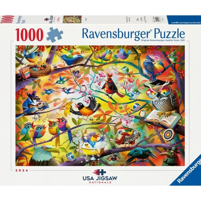 Ravensburger Puslespill 1000 Brikker - Travle fugler