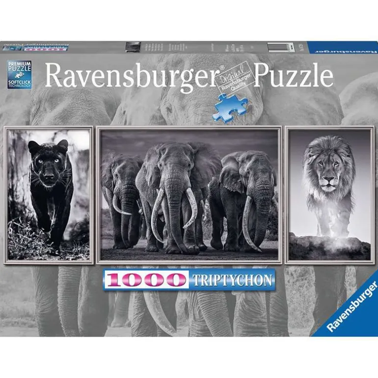 Ravensburger Puslespill 1000 Brikker - Svart/hvite dyr