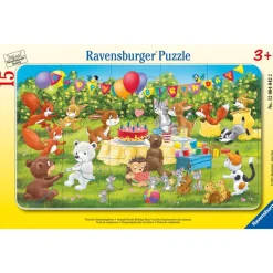 Ravensburger Puslespill 15 Brikker - Bursdagsselskap med dyr