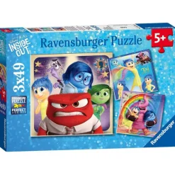 Ravensburger Puslespill 3x49 Brikker - Disney Inside Out: Følelsesmessige eventyr