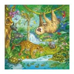Ravensburger Puslespill 3x49 Brikker - Dyrene i Jungelen