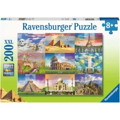 Ravensburger Puslespill 200XXL Brikker - Verdens Monumenter