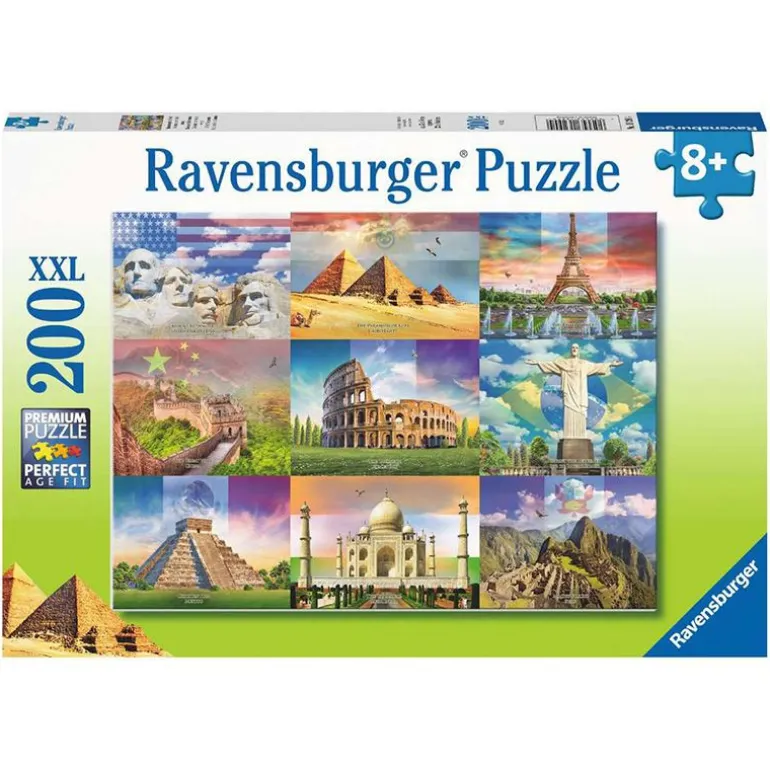 Ravensburger Puslespill 200XXL Brikker - Verdens Monumenter