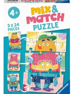 Ravensburger Puslespill 3x24 Brikker - Mix & Match: Monster