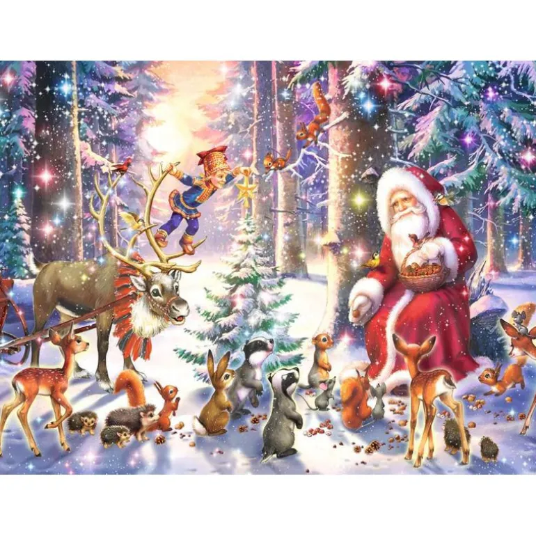 Ravensburger Puslespill 100XXL Brikker - Jul i skogen