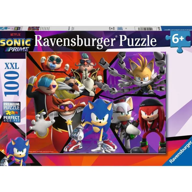 Ravensburger Puslespill 100XXL Brikker - Sonic Prime