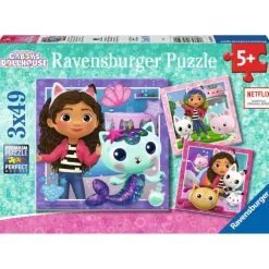 Ravensburger Puslespill 3x49 Brikker - Gabby's Dollhouse
