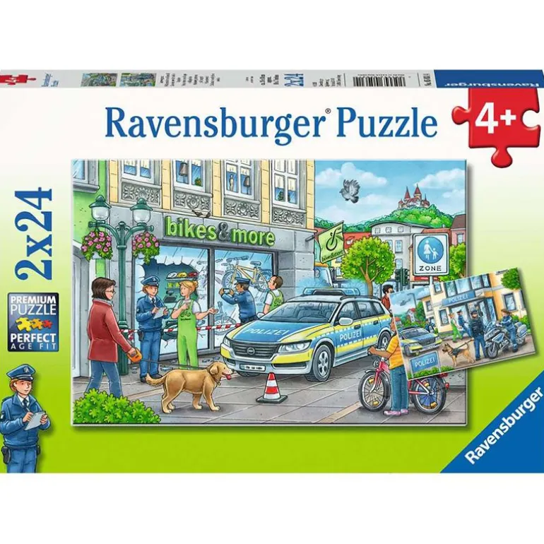 Ravensburger Puslespill 2x24 Brikker - Politi