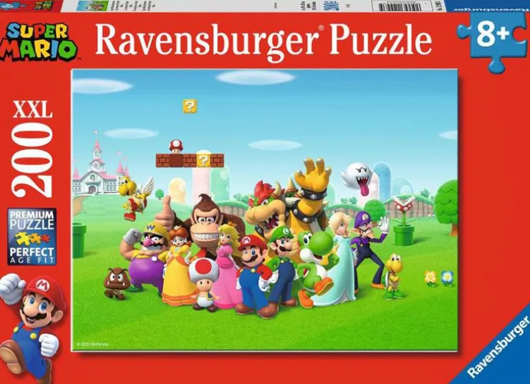 Ravensburger Puslespill 200XXL Brikker - Super Mario Adventure