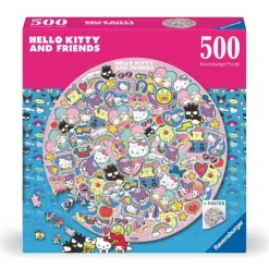 Ravensburger Rundt Puslespill 500 Brikker - Hello Kitty and Friends
