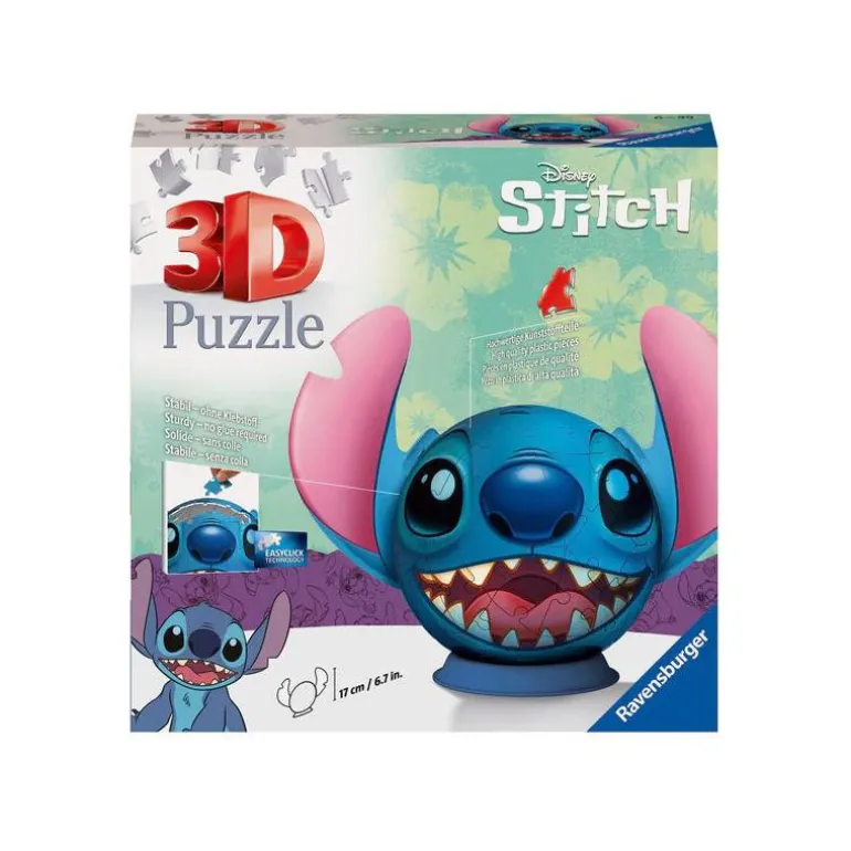 Ravesburger 3D Puslespill 72 Brikker - Stitch With Ears