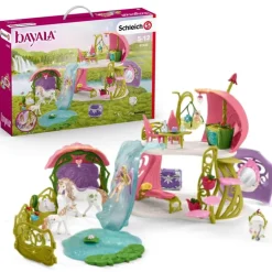 Schleich Bayala - Glitrende blomsterhus med enhjørning, innsjø og stall 42445