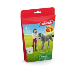 Schleich Pocket Sett: Mrs. Kramer med føll