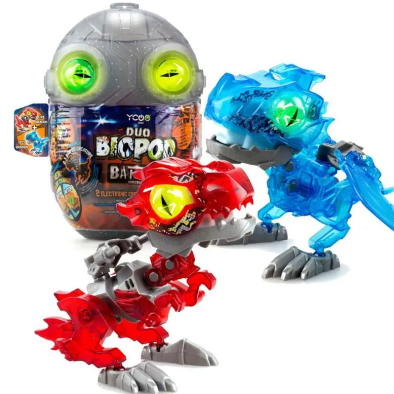 Silverlit Biopod Battle Duo Figursett (assortert) - Dinosaurer