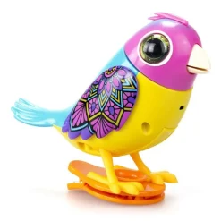 Silverlit Digibirds 2 - Gul, blå og rosa fugl med 50 melodier hode