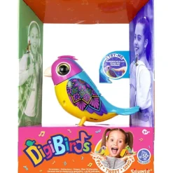 Silverlit Digibirds 2 - Gul, blå og rosa fugl med 50 melodier hode